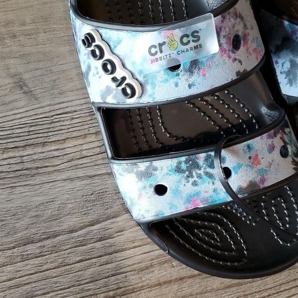 Crocs Classic Tie Dye Unisex Two-strap Sandals Size Men's 5/Women's 7 - Picture 6 of 6